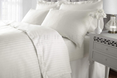 Cream White - Hotel Satin Stripe